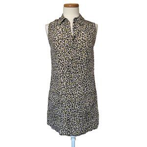 Equipment Femme Lucinda Silk Leopard Print Shirt Dress XS